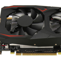 Goshyda Gaming-Grafikkarte, GTX1050Ti 4 GB DDR5 128 Bit DVI VGA HDMI-Schnittstelle, Computer-Grafikkarte mit Dual-Lüfter-Kühlung