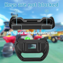 Homiflex Switch 2 Lenkrad Controller für Joy-Con, Lenkräd für Switch 2 Zubehör, für Mario Kart, Rennspiel Spiele, Schwarz