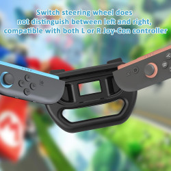 Homiflex Switch 2 Lenkrad Controller für Joy-Con, Lenkräd für Switch 2 Zubehör, für Mario Kart, Rennspiel Spiele, Schwarz
