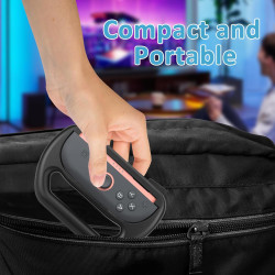 Homiflex Switch 2 Lenkrad Controller für Joy-Con, Lenkräd für Switch 2 Zubehör, für Mario Kart, Rennspiel Spiele, Schwarz