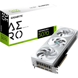 Gigabyte GeForce RTX 5070 AERO OC 12G Grafikkarte - 12GB GDDR7, 192 Bit, PCI-E 5.0, 2625 MHz Core Clock, 3 x DP 2.1a, 1 x HDMI