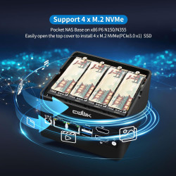 CWWK X86-P6 N355 Mini PC Pocket-NAS, 4 Bay M.2 NVMe Mini Computer mit 2 x i226-V 2.5GbE LAN, Micro PC Barebone DDR5 NO
