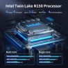 CWWK X86-P6 N355 Mini PC Pocket-NAS, 4 Bay M.2 NVMe Mini Computer mit 2 x i226-V 2.5GbE LAN, Micro PC Barebone DDR5 NO