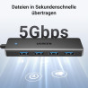 UGREEN 4-Port USB 3.0 Hub USB Verteiler 5Gbps USB Mehrfachstecker USB Splitter für MacBook, iMac, Surface, Dell, Thinkpad, USB