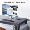 UGREEN 4-Port USB 3.0 Hub USB Verteiler 5Gbps USB Mehrfachstecker USB Splitter für MacBook, iMac, Surface, Dell, Thinkpad, USB