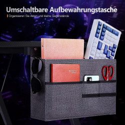 ODK Gaming Tisch, Gaming Schreibtisch Eckschreibtisch für Gamer, Schreibtisch L Form mit Monitorständer für Büro (Schwarz, 127 x