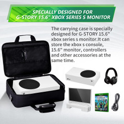 G-STORY Tasche für Xbox Series X S, Tragetasche für Xbox Series X/S Konsolen mit Schultergurt und Unterteilbaren Fächer für