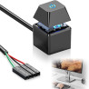 PC Power Button Power Switch PC Zubehör Nschaltknopf Startknopf Extern Netzschalter für Desktop Computers On Off LED