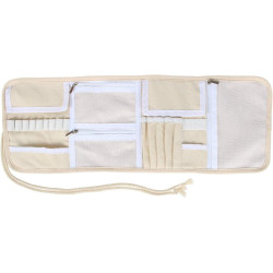 Teamoy Häkelnadel Wrap Ergonomisches Häkelnadel-Set Tasche aus Leinwand Nähset Organiser Tragetasche für unterwegs Stricknadeln
