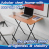 Harbour Housewares 2 Stück Folding Schreibtisch und Stuhl Set - Kleine moderner Home Office Workstation für PC Laptop-Studie -