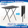 Harbour Housewares 2 Stück Folding Schreibtisch und Stuhl Set - Kleine moderner Home Office Workstation für PC Laptop-Studie -