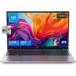 ACEMAGIC Laptop, Metallgehäuse, 15,6 Zoll FHD, 16 GB DDR4 512 GB SSD Notebook, Quad-Core N97(bis zu 3,60 GHz) schlägt