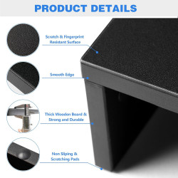Rfiver Monitorständer Monitor Stand Bildschirmerhöhung - Holz Dual Unterbau Bildschirm Laptop Ständer Tisch Erhöhung für 2 PC
