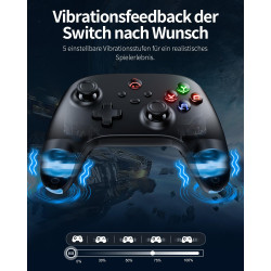 PC Controller Wireless für Windows/Steam Deck, Gaming Controller PC mit Zurück Taste, Hall Effekt Joystick & Trigger mit
