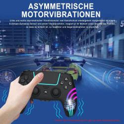 Wireless Controller für PS5 Pro/PS5/PS5 Slim, PS5/PC Drahtlos Controller mit Turbo-Dauerfeuer/Makrofunktion/Duale