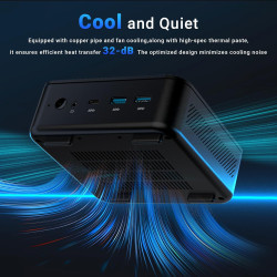 MINIX NGC N512 Mini PC Windows 11 Pro, Intel i5-12600H 512GB M.2 PCIe 4.0 x 4 SSD 16GB DDR5 Micro Desktop Computer, Quad