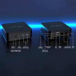 MINIX NGC N512 Mini PC Windows 11 Pro, Intel i5-12600H 512GB M.2 PCIe 4.0 x 4 SSD 16GB DDR5 Micro Desktop Computer, Quad