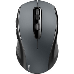 TECKNET Bluetooth Maus, 4000 DPI Maus Kabellos (Tri-Mode: BT 5.0/3.0+2.4GHz) Funkmaus mit USB-Empfänger, Ergonomische Tragbare