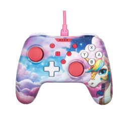 Konix Wired Controller für Nintendo Switch, Switch 2 und PC - Vibrationsfunktion - Rutschfeste Griffe - 3 m Kabel - Be