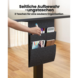 ErGear Höhenverstellbarer Schreibtisch 120x60cm, 80KG Tragkraft Mit Aufbewahrungstasche, Elektrisch Mit Memory Funktion Für