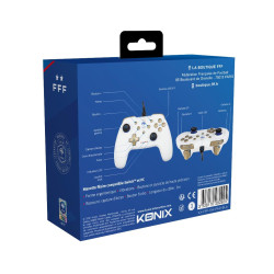 Konix Wired Controller für Nintendo Switch, Switch 2 und PC - Vibrationsfunktion - Rutschfeste Griffe - 3 m Kabel - Be