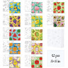 HOMDAT Vorgezeichnete Leinwand, 12-teiliges Malset auf vorgezeichneter Leinwand, 20 x 20 cm Bemalen Malkunst-Set für Kind,