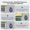 TECKNET Bluetooth Maus, Wiederaufladbare Maus Kabellos(DREI Modi: BT 5.0/3.0 + 2.4G), 4800 DPI, Ergonomische Leise Funkmaus für