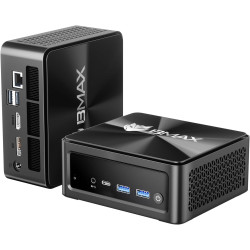BMAX Mini PC, AMD Ryzen 7 5700U (8C/16T, bis zu 4,3 GHz), Mini Desktop Computer 16 GB DDR4 512 GB NVMe SSD, HDMI, Typ-C, DP1.4