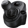 Logitech G Driving Force Schalthebel, 6 Gänge mit H-Schema, Schaltknauf aus Echtleder & Stahl, Integrierte Befestigungsklammern,