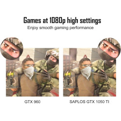 QTHREE GTX 1050 Ti Grafikkarte, 4GB 128-bit GDDR5, Desktop Grafikkarten for PC Gaming, DisplayPort HDMI DVI-D, PCI Express X16,