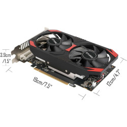 QTHREE GTX 1050 Ti Grafikkarte, 4GB 128-bit GDDR5, Desktop Grafikkarten for PC Gaming, DisplayPort HDMI DVI-D, PCI Express X16,