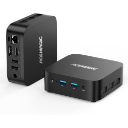 ACEMAGIC V1 Mini PC Intel Alder Lake-Ν95(4C/4T, bis zu 3,4 GHz), 16GB DDR4 512GB M.2 SSD Micro Computer Desktop PC, Gigabit