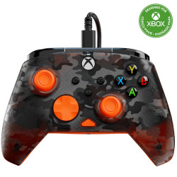 Turtle Beach Rematch Core Ghost Schwarz Camo/Orange Wired Gaming Controller – Lizenziert für Xbox Series X und S, Xbox One und