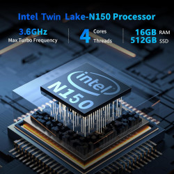 AWOW AK10 Pro Mini PC Intel N100 (bis zu 3,4 GHz), 16GB RAM 512GB SSD, Wi-11 Pro, 4K UHD, WiFi 5, Bluetooth 5.2, Gigabit LAN –
