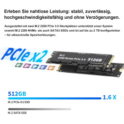 AWOW AK10 Pro Mini PC Intel N100 (bis zu 3,4 GHz), 16GB RAM 512GB SSD, Wi-11 Pro, 4K UHD, WiFi 5, Bluetooth 5.2, Gigabit LAN –