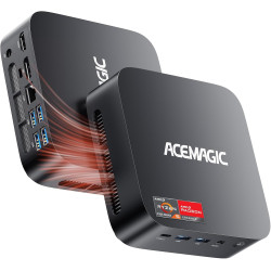ACEMAGIC K1 Mini PC, AMD Ryzen 5 7430U (Äquivalent zu 5850U, 6C/12T, Bis zu 4.3Ghz),32GB DDR4 512GB M.2 SSD Windows 11 Pro Mini