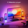 Nanoleaf Pegboard Schreibtisch Dock, 3 in 1 RGBIC Tischlampe mit Controller / Kopfhörer Halter, Doppelseitige Lichteffekte,