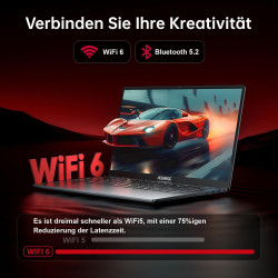 ACEMAGIC Gaming Laptop AMD Ryzen 7 5700U (8C/16T, bis zu 4,3 GHz),16.1Zoll Computer mit Deutscher Tastaturabdeckung,16GB DDR4