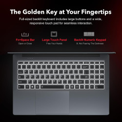 ACEMAGIC Gaming Laptop AMD Ryzen 7 5700U (8C/16T, bis zu 4,3 GHz),16.1Zoll Computer mit Deutscher Tastaturabdeckung,16GB DDR4