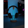 YuanDian Gamer Zone Licht bis Kopfhörer Stand für Schreibtisch, Gaming-Headset-Halter aus Holz RGB mit 16 Farbe leuchtet für