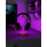YuanDian Gamer Zone Licht bis Kopfhörer Stand für Schreibtisch, Gaming-Headset-Halter aus Holz RGB mit 16 Farbe leuchtet für