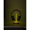 YuanDian Gamer Zone Licht bis Kopfhörer Stand für Schreibtisch, Gaming-Headset-Halter aus Holz RGB mit 16 Farbe leuchtet für