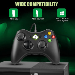 Diswoe Diswoe Controller für Xbox 360, PC-Controller Joystick Gamepad für Xbox 360 & PC, ergonomisches Design Gaming Controller
