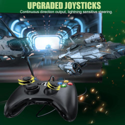 Diswoe Diswoe Controller für Xbox 360, PC-Controller Joystick Gamepad für Xbox 360 & PC, ergonomisches Design Gaming Controller