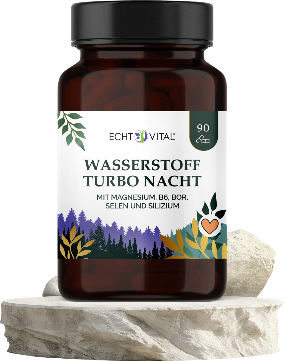 Wasserstoff Turbo Nacht Kapseln | 90 Kapseln | Matrix aus Magnesium, Bambus, Silizium, Bor, Selen und Vitamin B6