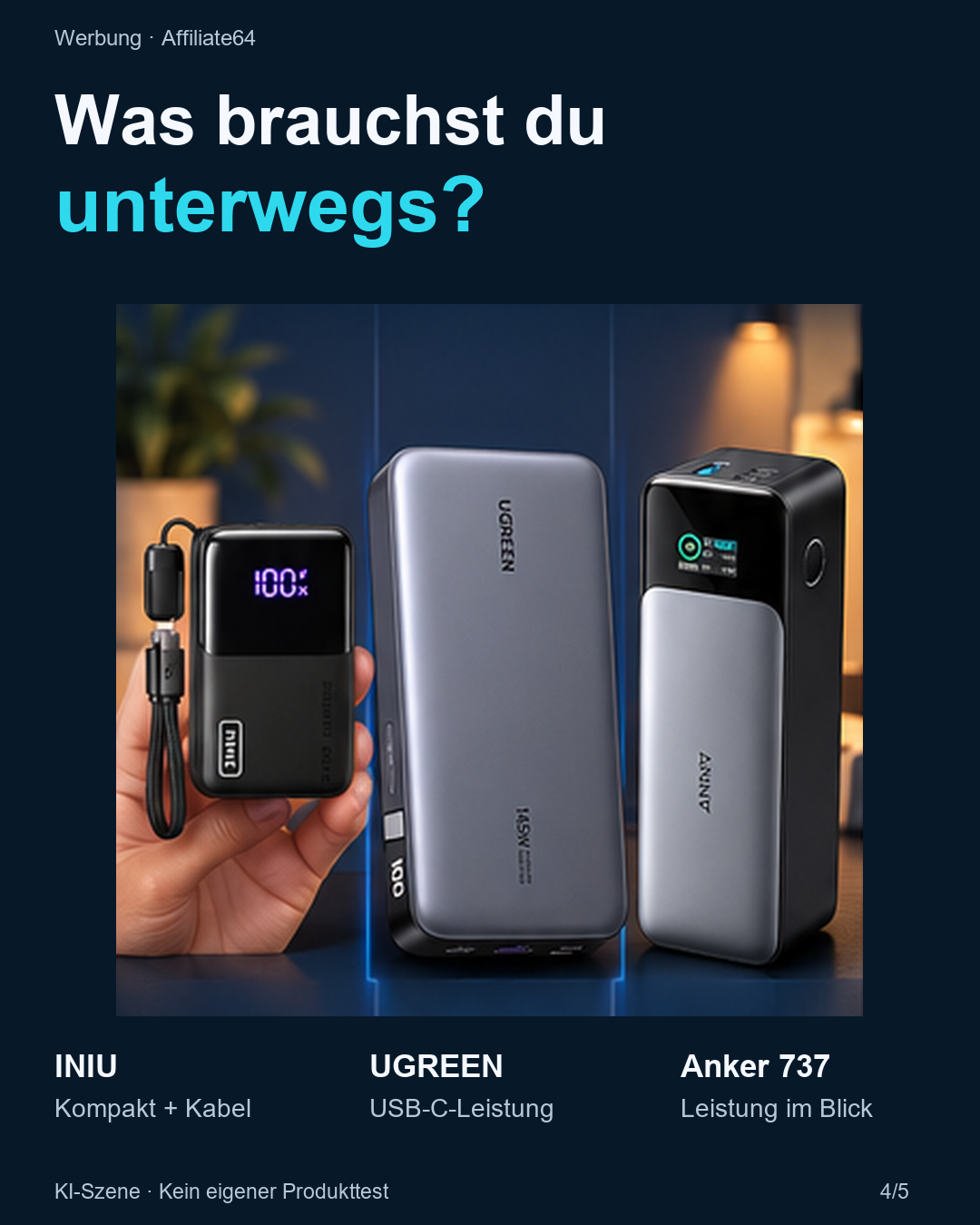INIU, UGREEN und Anker 737 nach Nutzung vergleichen