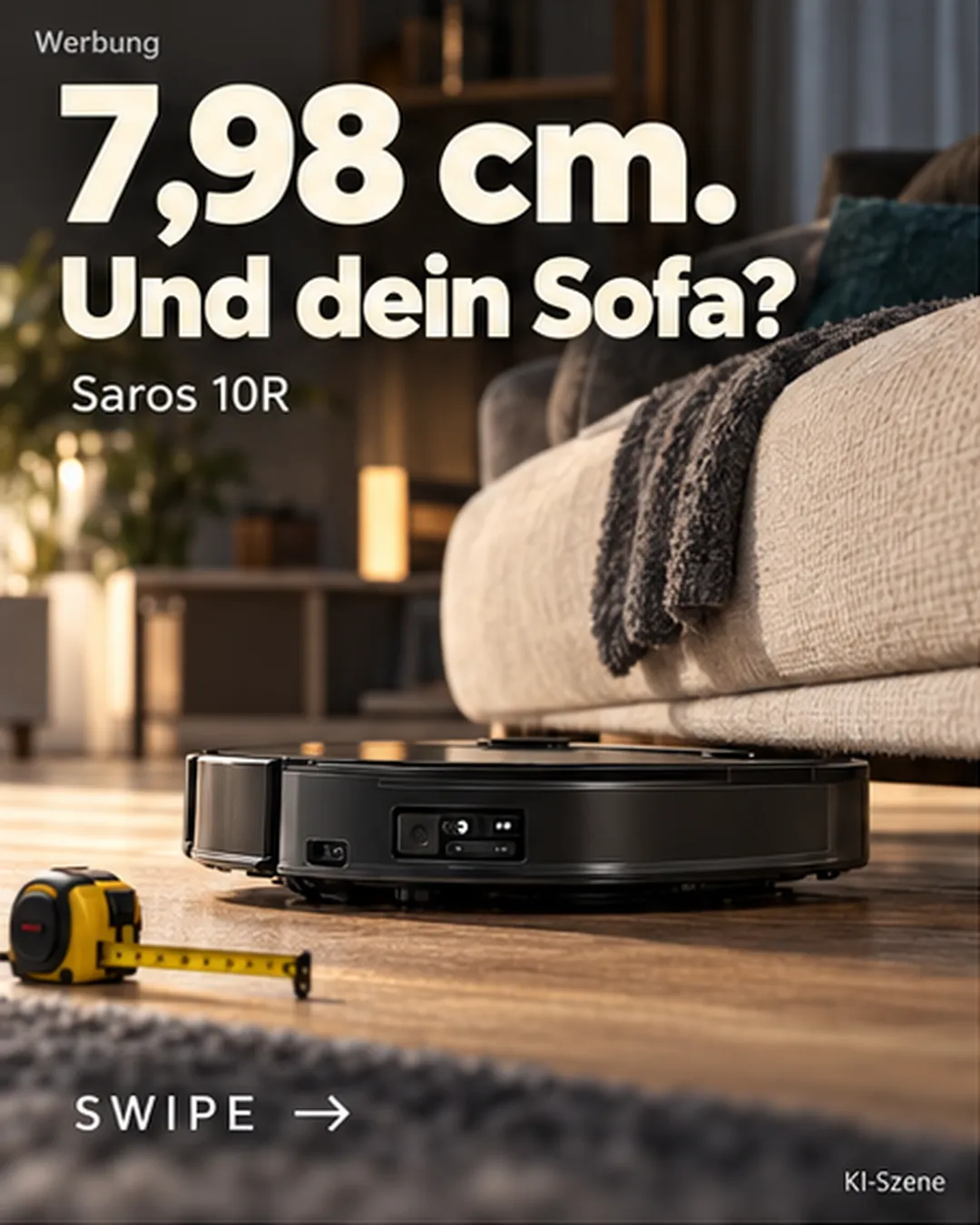 7,98 cm. Und dein Sofa?