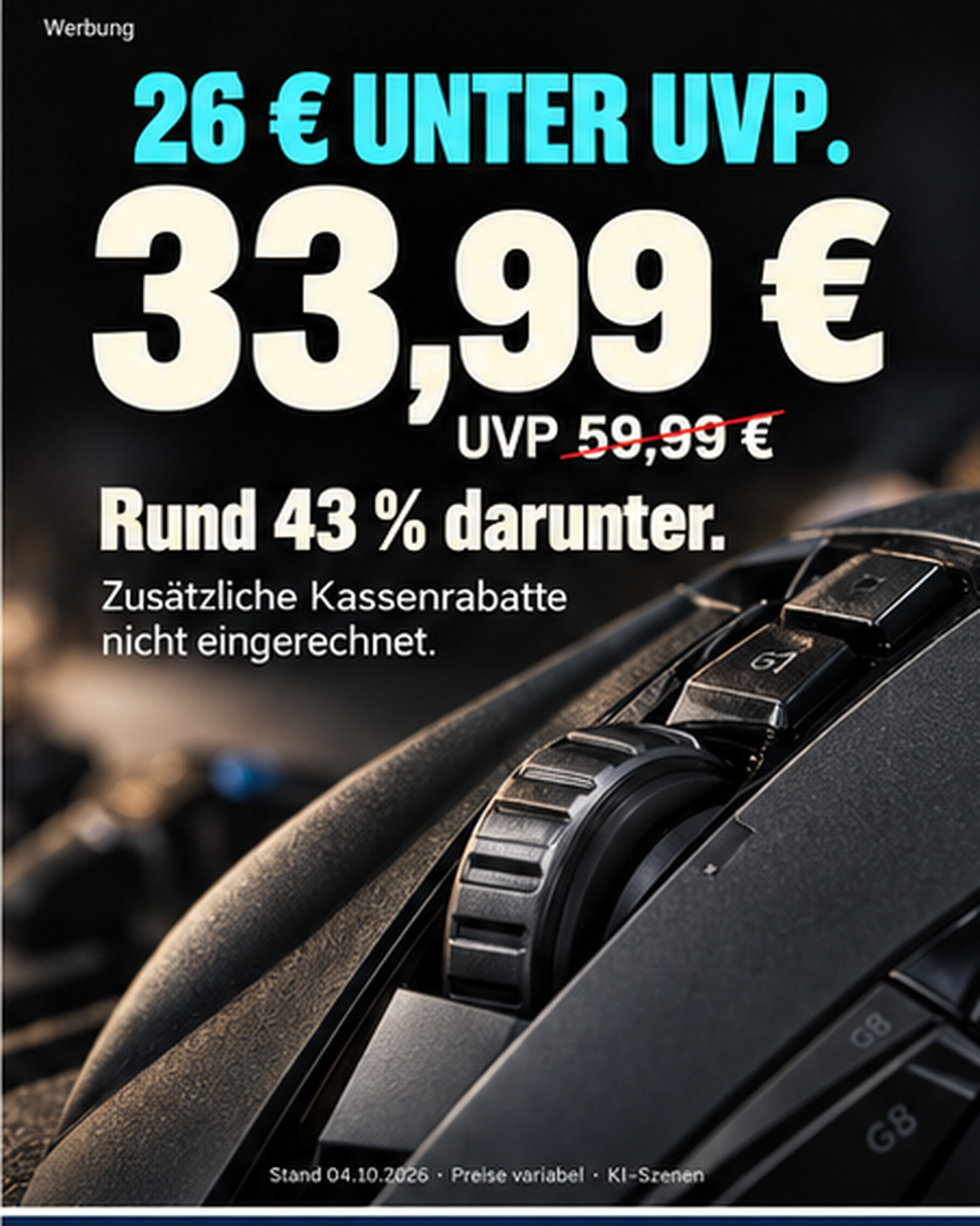 G502: 33,99 Euro gegenüber 59,99 Euro UVP