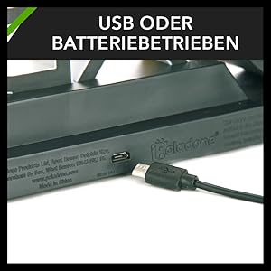 USB oder batteriebetrieben