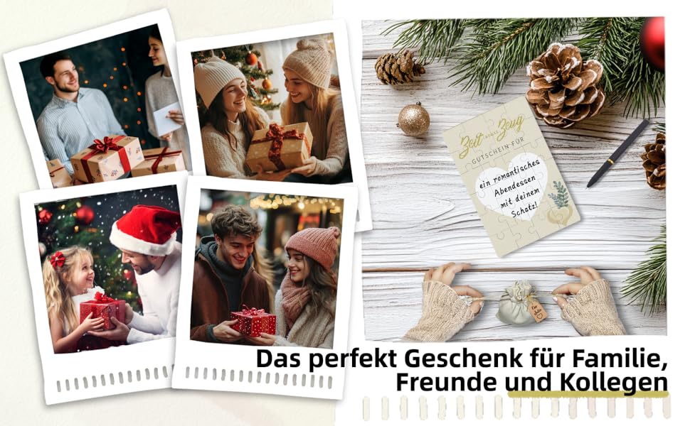 Zeit statt Zeug Puzzle Geburtstagskarte Gutscheine Geburtstag Osterkarte zum selber ausfüllen
